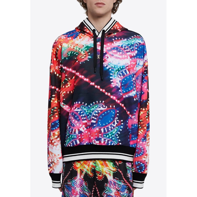 Illuminated Print Hooded Sweatshirt