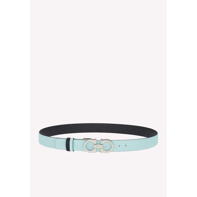 Reversible Gancini Belt in Leather